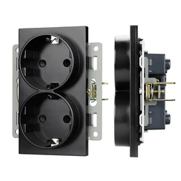 Фото #1 товара Механизм электрической розетки SCT-MEUD-PL-BK (250V, 16A) (Arlight, -)