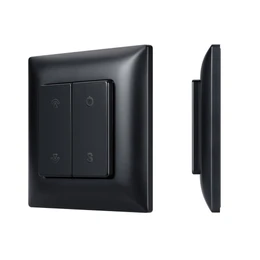 Фото #1 товара INTELLIGENT ARLIGHT Кнопочная панель SMART-RF-801-22-1G-DIM-SUF Black (3V, 2.4G) (IARL, IP20 Пластик, 5 лет)