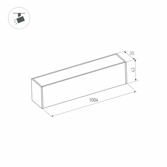 Фото #3 товара Светильник MAG-FLAT-45-L1005-30W Warm3000 (BK, 100 deg, 24V) (Arlight, IP20 Металл, 5 лет)