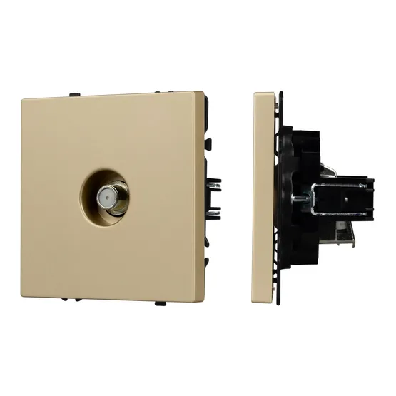 Фото #1 товара Механизм спутниковой розетки SCT-NOBE-MST1-SFPL-GD (SAT) (Arlight, Золотой песок)