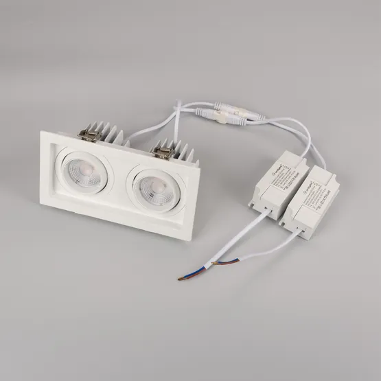 Фото #4 товара Светильник MS-VORTEX-BUILT-S170x90-2x12W Warm3000 (WH-WH, 40 deg, 230V) (Arlight, IP20 Металл, 5 лет)