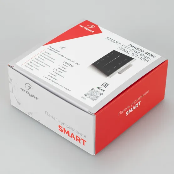 Фото #3 товара Панель SMART-P34-DIM-IN Black (230V, 0-10V, Sens, 2.4G) (Arlight, IP20 Пластик, 5 лет)