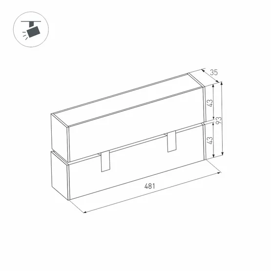 Фото #4 товара Светильник MAG-LASER-FOLD-45-S480-18W Warm3000 (BK, 15 deg, 24V) (Arlight, IP20 Металл, 5 лет)