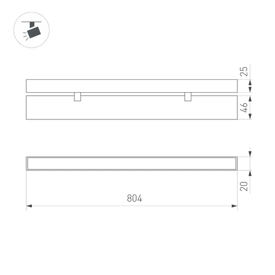 Фото #5 товара Светильник MAG-FLAT-FOLD-25-S804-24W Warm3000 (BK, 100 deg, 24V) (Arlight, IP20 Металл, 5 лет)