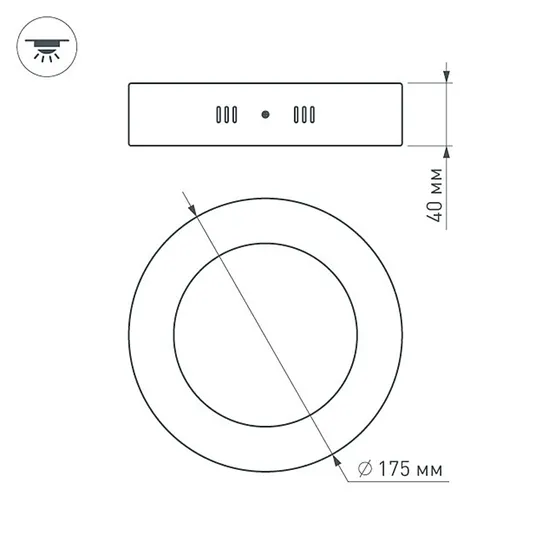 Фото #6 товара Светильник SP-R175-12W Warm White (Arlight, IP20 Металл, 3 года)