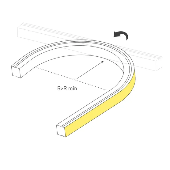 Фото #5 товара Грейзер THOR-TOP-B70-10x10mm 24V Warm3500 (15 W/m, IP67, 5m, wire x2) (Arlight, Вывод вниз, 3 года)