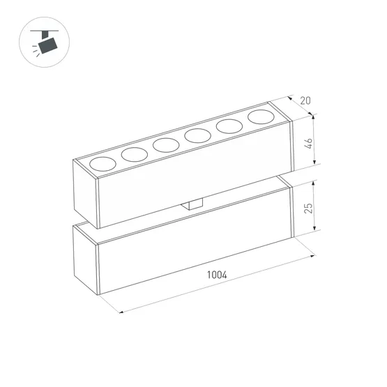 Фото #5 товара Светильник MAG-DOTS-FOLD-25-S1004-30W Day4000 (BK, 30 deg, 24V) (Arlight, IP20 Металл, 5 лет)