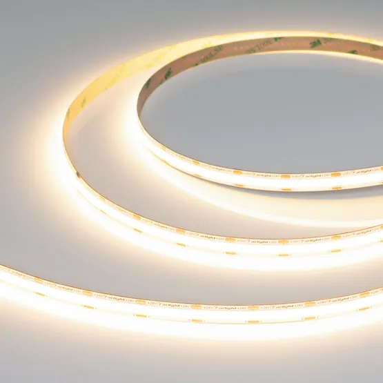 Фото #5 товара Светодиодная лента COB-X560-10mm 24V Warm3000 (5-15 W/m, IP20, 5m) (Arlight, -)