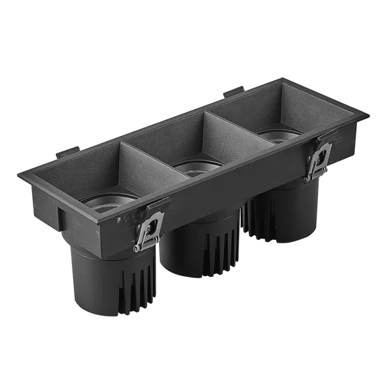 Фото #1 товара Светильник MS-FLOW-BUILT-S230x85-3x12W Warm3000 (BK, 15 deg, 230V) (Arlight, IP20 Металл, 5 лет)