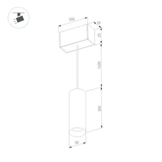 Фото #5 товара Светильник MAG-SPOT-HANG-25-R30-5W Warm3000 (BK-GD, 45deg, 24V) (Arlight, IP20 Металл, 5 лет)