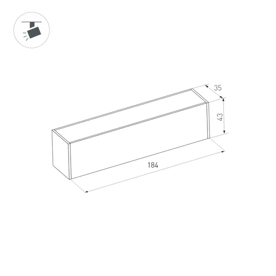 Фото #5 товара Светильник MAG-DARK-45-L200-6W Warm3000 (BK, 20 deg, 24V) (Arlight, IP20 Металл, 5 лет)