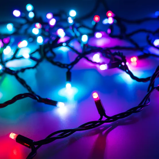Фото #1 товара Светодиодная гирлянда ARD-STRING-PRO-10000-BLACK-95LED-LIVE RGBW-DMX (24V, 10W) (Ardecoled, IP65)