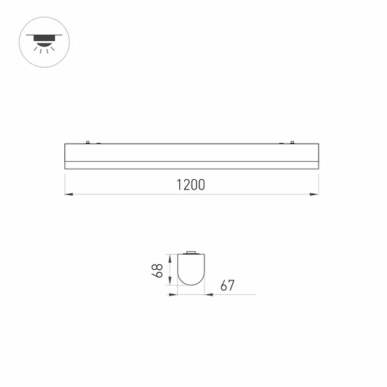 Фото #5 товара Светильник ALT-LARGO-EMERGENCY-1200-30W Day4000 (WH, 120 deg, 230V) (Arlight, IP65 Пластик, 3 года)