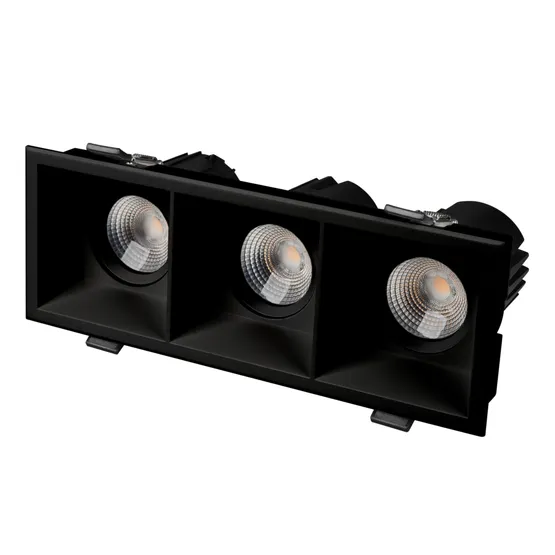 Фото #1 товара Светильник MS-FLOW-BUILT-S230x85-3x12W Warm3000 (BK, 15 deg, 230V) (Arlight, IP20 Металл, 5 лет)