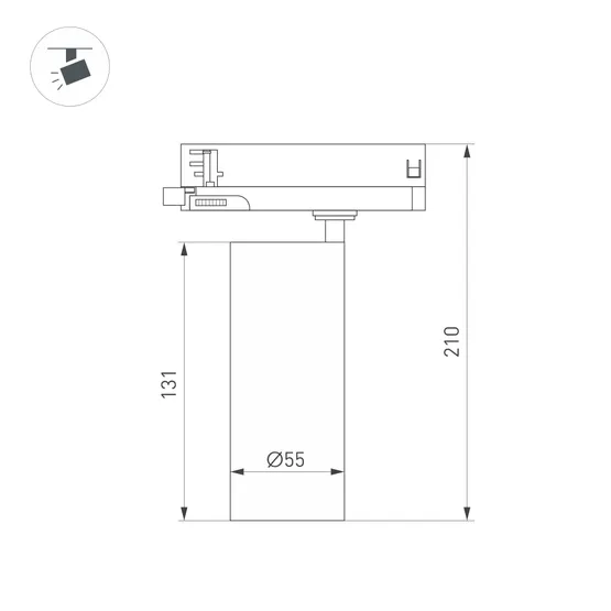 Фото #3 товара Светильник LGD-SILMA-4TR-R55-4W Warm2700 (WH, 4 deg, 230V) (Arlight, IP20 Металл, 5 лет)