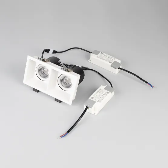 Фото #4 товара Светильник MS-FLOW-BUILT-S157x85-2x12W Day4000 (WH, 55 deg, 230V) (Arlight, IP20 Металл, 5 лет)