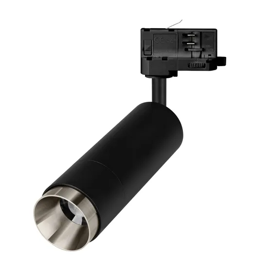 Фото #1 товара Светильник LGD-GESTIA-TRACK-4TR-R56-15W Warm3000 (BK-NI, 20-45 deg, 230V) (Arlight, IP20 Металл, 5 лет)