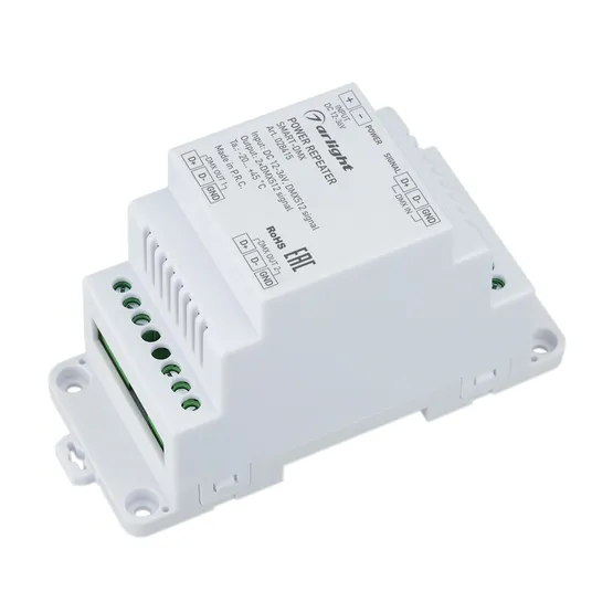 Фото #1 товара Усилитель SMART-DMX (12-36V, 2CH, DIN) (Arlight, IP20 Пластик, 5 лет)