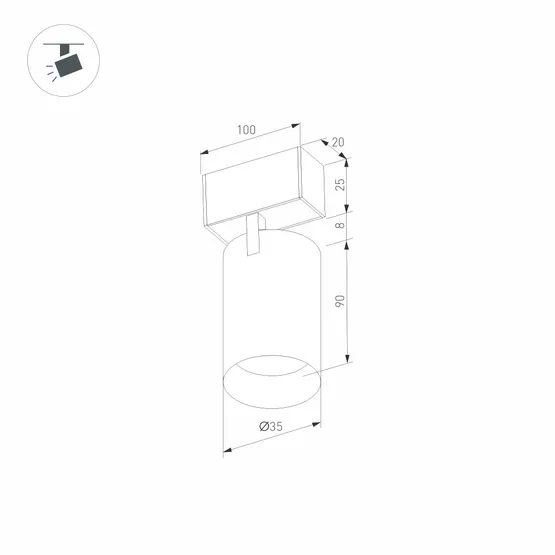 Фото #5 товара Светильник MAG-SPOT-25-R90-9W Warm3000 (BK-GD, 30 deg, 24V) (Arlight, IP20 Металл, 5 лет)