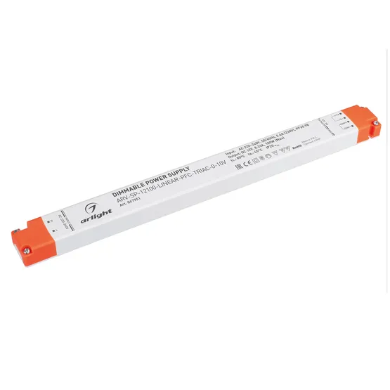 Фото #1 товара Блок питания ARV-SP-12100-LINEAR-PFC-TRIAC-0-10V (12V, 8.33A, 100W) (Arlight, IP20 Пластик, 5 лет)