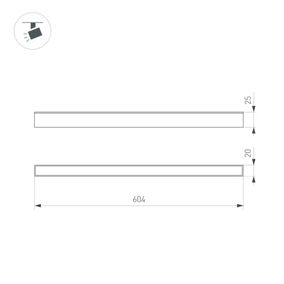 Фото #7 товара Светильник MAG-FLAT-25-L600-18W Warm3000 (BK, 100 deg, 24V) (Arlight, IP20 Металл, 5 лет)