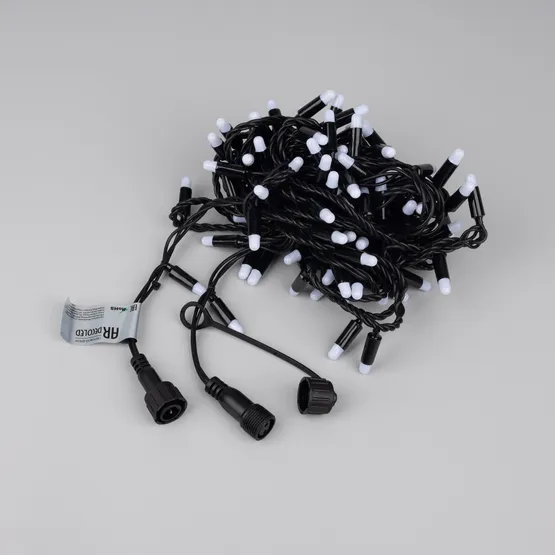 Фото #4 товара Светодиодная гирлянда ARD-STRING-CLASSIC-1000-BLACK-100LED-MILK-PULSE White (230V, 7W) (Ardecoled, IP65)