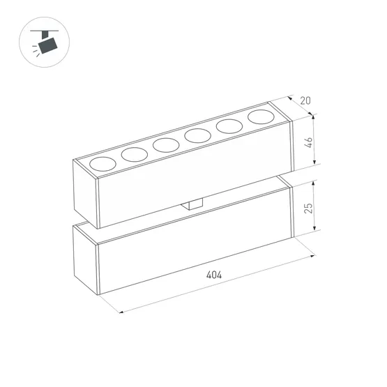 Фото #8 товара Светильник MAG-DOTS-FOLD-25-S400-12W Warm3000 (BK, 30 deg, 24V) (Arlight, IP20 Металл, 5 лет)