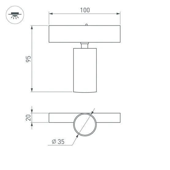 Фото #10 товара Светильник MAG-SPOT-25-R65-5W Warm3000 (BK, 30 deg, 24V) (Arlight, IP20 Металл, 5 лет)