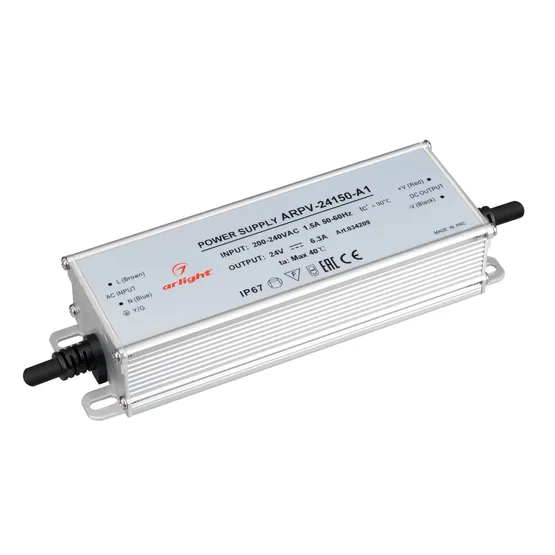 Фото #1 товара Блок питания ARPV-24150-A1 (24V, 6.25A, 150W) (Arlight, IP67 Металл, 3 года)