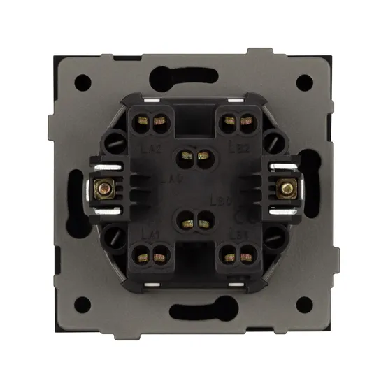 Фото #2 товара Механизм выключателя одноклавишный перекрёстный SWT-TENDO-MKX1-PL-BK (230V, 10A) (Arlight, -)