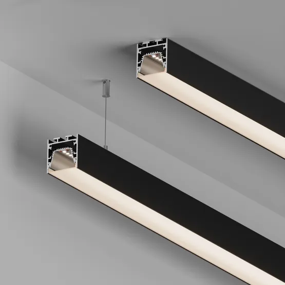 Фото #7 товара Профиль LINE-3535-TRAY-2000 BLACK (Arlight, Алюминий)