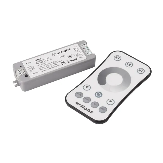 Фото товара Диммер SMART-DIM-SET-RING (12-24V, 1x8A, ПДУ 2.4G) (Arlight, IP20 Пластик, 5 лет)
