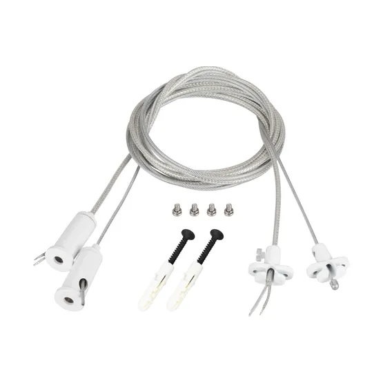 Фото товара Подвес токопроводящий ARL-2x2m Set WHITE (Pad 15x2mm, 2x20AWG) (Arlight, провод 2x0.5)