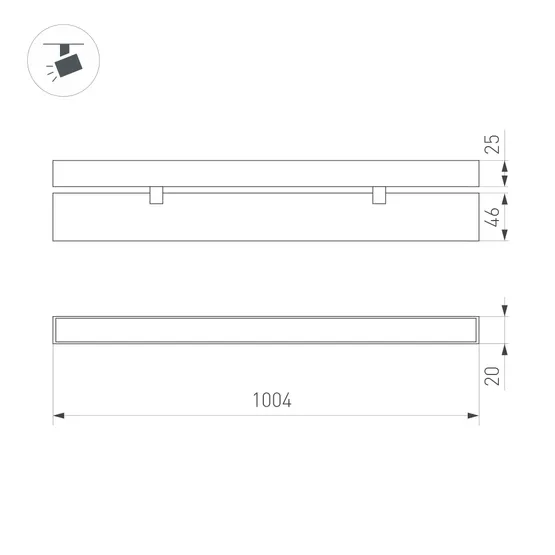 Фото #5 товара Светильник MAG-FLAT-FOLD-25-S1004-30W Warm3000 (BK, 100 deg, 24V) (Arlight, IP20 Металл, 5 лет)