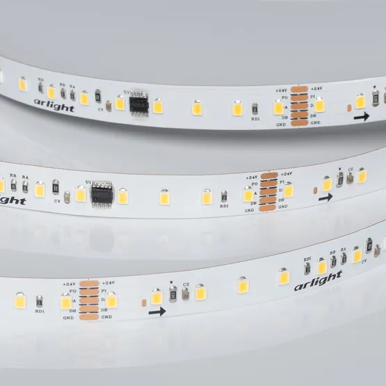 Фото #2 товара Светодиодная лента DMX-A96-12mm 24V Warm2700-PX12 (14 W/m, IP20, 5m) (Arlight, CRI>90)