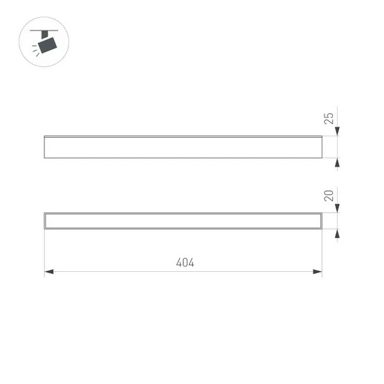 Фото #3 товара Светильник MAG-FLAT-25-L400-12W Warm3000 (WH, 100 deg, 24V) (Arlight, IP20 Металл, 5 лет)