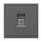 Минифото #2 товара Механизм телефонной розетки SCT-NOBE-MTL1-SFPL-GR (RJ-11, 4C) (Arlight, Серый базальт)