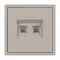 Минифото #4 товара Механизм сдвоенной телефонной розетки SCT-NOBE-MTL2-SFPL-CA (RJ-11, 4C) (Arlight, Кашемир)