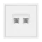 Минифото #2 товара Механизм сдвоенной телефонной розетки SCT-NOBE-MTL2-SFPL-WH (RJ-11, 4C) (Arlight, Белый кварц)